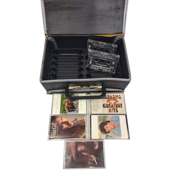 Vintage Cassette Tape Carrying Case Storage Lot Full of Tapes Holds 12 Cassettes - Picture 5 of 12